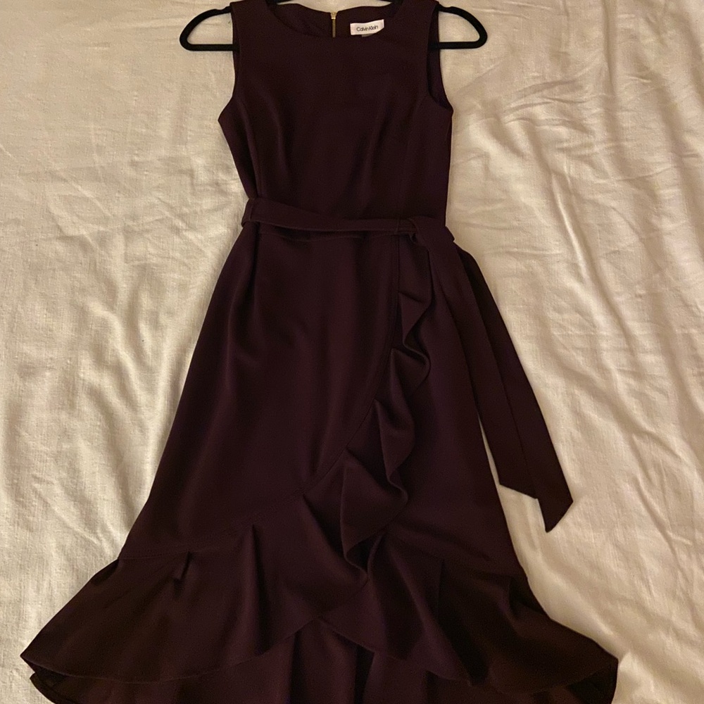 Purple midi-length Calvin Klein dress brand new